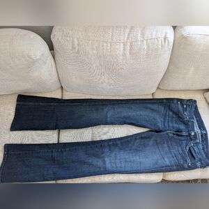 7 For All Mankind Dark Blue Flare Jeans, 34" Inseam